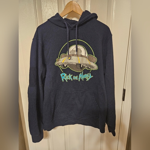 Extra Large Navy Colored Old Navy Hooded Sweatshirt Rick & Morty - Picture 1 of 4